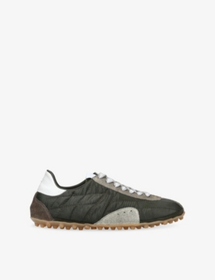 MAISON MARGIELA: Sprinters Leather and Suede-Trimmed Nylon Trainers