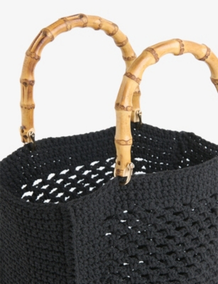 WHISTLES: Bamboo-Handle Crochet Bag