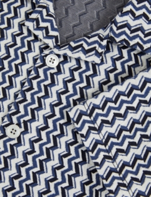 REISS: Vallatta Abstract-Print Stretch-Woven Shirt 3-9 Years
