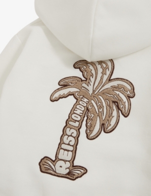 REISS: Manilla Brand-Embroidered Cotton-Blend Hoody 9-13 Years
