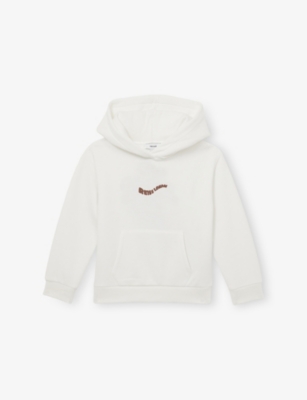 REISS: Manilla Brand-Embroidered Cotton-Blend Hoody 9-13 Years