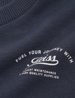 REISS: Canby Motor Cars Logo-Print Cotton Blend Sweatshirt 9-13 Years