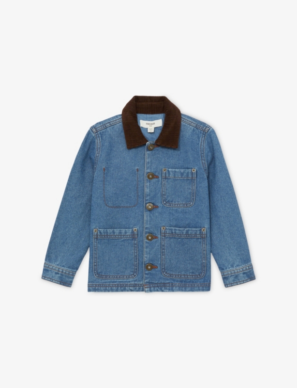 Herman Corduroy-Collar Denim Jacket 3-9 Years