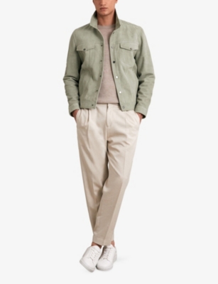 REISS: Edington Chest-Pocket Suede Jacket