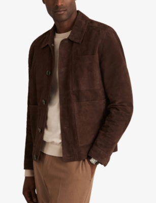REISS: Wilstead Patch-Pocket Suede Jacket