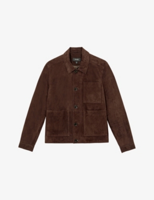 REISS: Wilstead Patch-Pocket Suede Jacket
