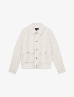 REISS: Easton Striped Cotton Jacket