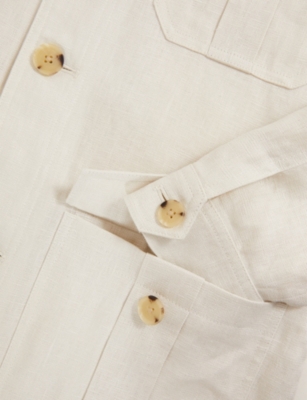 Lotton Flap-Pocket Linen Safari Jacket