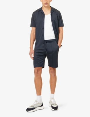 ARNE: Textured Interlock Drawstring Stretch-Woven Shorts