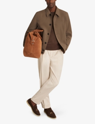 REISS: Bobby Collared Stretch-Woven Jacket