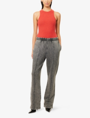 Represent Womens Tour Sleeveless Stretch-woven Bodysuit Nastrium/coffee Xs In Red