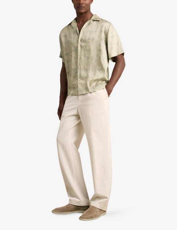 Waver Wave-Pattern Woven shirt