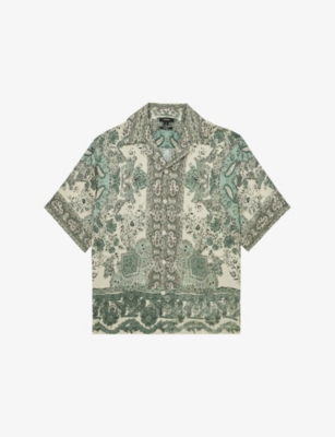 REISS: Samberg Paisley-Print Woven Shirt