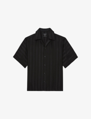 REISS: Melba Jacquard-Stripe Woven Shirt