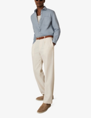 REISS: Kappo Patch-Pocket Stretch-Cotton Overshirt