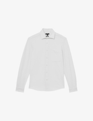 REISS: Kappo Patch-Pocket Stretch-Cotton Overshirt