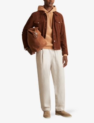 REISS: Fabien Regular-Fit Double-Knit Stretch-Jersey Hoody