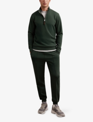 REISS: Newland Zip-Up Regular-Fit Stretch-Jersey Overshirt