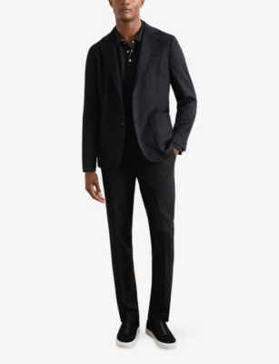 REISS: Tivolli Long-Sleeve Stretch-Jersey Polo Shirt