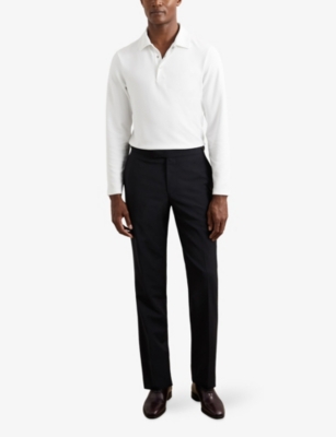 REISS: Tivolli Long-Sleeve Stretch-Jersey Polo Shirt