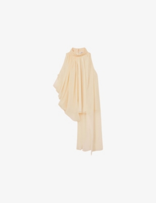 REISS: Fi High-Neck Chiffon Top
