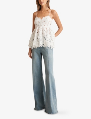 REISS: Melody Cut-Out Guipure-Lace Cami Top