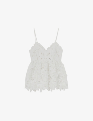 REISS: Melody Cut-Out Guipure-Lace Cami Top