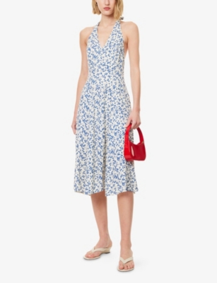 REFORMATION: Sofia Floral-Print Crepe Midi Dress