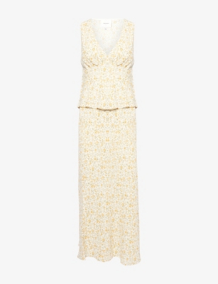 REFORMATION: Ryan Floral-Print Crepe Two-Piece Set