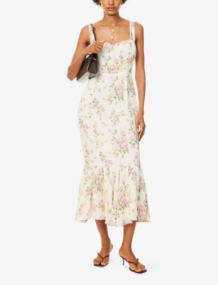 Reformation Womens Posy Irisa Floral Woven Maxi Dress In Multi