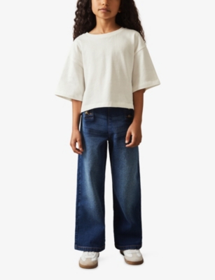 REISS: Alex Cropped Cotton-Jersey T-Shirt 9-13 Years