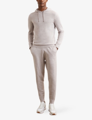 REISS: Holland Drawstring Merino Wool Knit Hoody