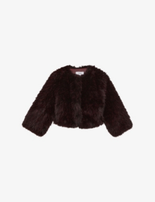 REISS: Marco Cropped Faux-Fur Jacket 9-13 Years