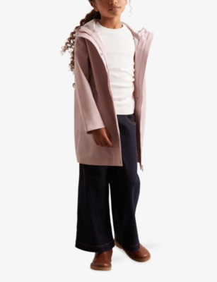 Reiss Pink Macey Metallic Waterproof Mac Jacket 3 In Pink