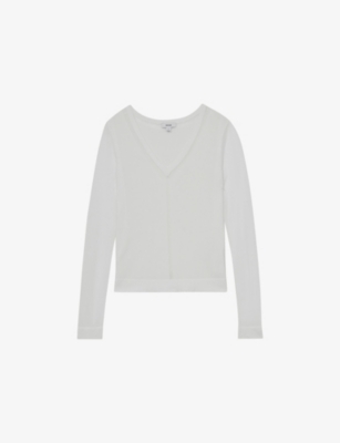 REISS: Soraya V-Neck Woven Top