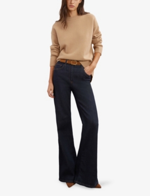REISS: Ella Crewneck Long-Sleeve Wool And Cashmere Jumper