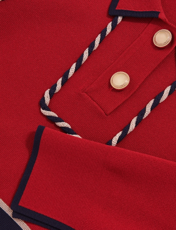 Freya Piped Knitted Skater Dress 9-13 Years