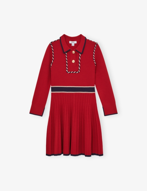 Freya Piped Knitted Skater Dress 9-13 Years