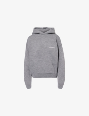 Sisters & Seekers Womens Oversized Dropped-shoulder Knitted Hoody Sulk
