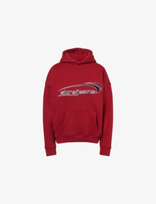 SISTERS & SEEKERS: Oversized Embroidered-Text Cotton-Jersey Hoody