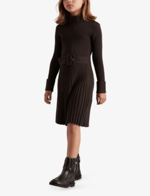 REISS: Vinnie Roll-Neck Knitted Dress 3-9 Years