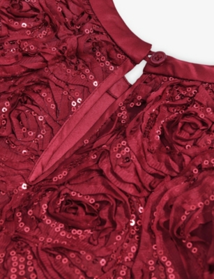 Reiss Girls' Dulcie Tiered Sleeveless Dress - Little Kid In Burgundy