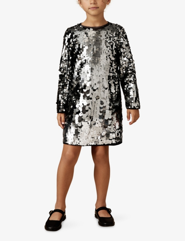 Hattie Sequin-Embellished Woven Mini Dress 9-13 Years