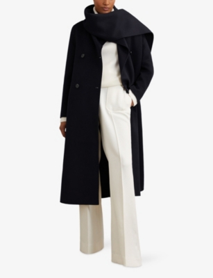 REISS: Indira Double-Breasted Wool-Blend Coat