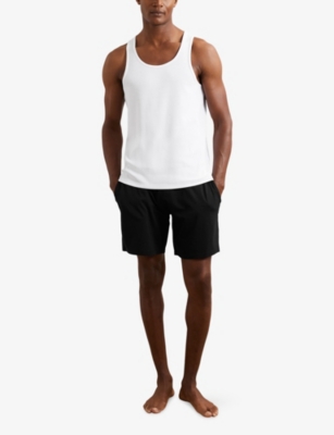REISS: Fleet Branded-Waistband Stretch-Jersey Shorts