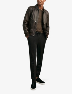 REISS: Slip-On Suede Low-Top Leather Trainers