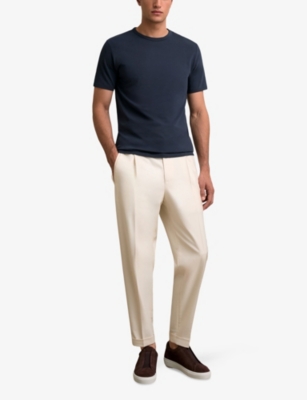 REISS: Slip-On Suede Low-Top Leather Trainers