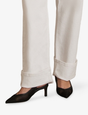 REISS: Sirena Mesh Slingback Courts