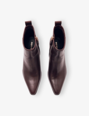 REISS: Amy Leather Ankle Boots