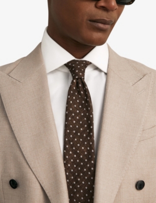 REISS: Pio Polka-Dot Cotton-Blend Tie